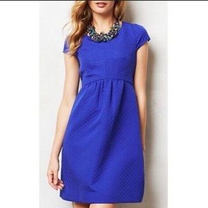 Anthropologie Blue Mini Dress